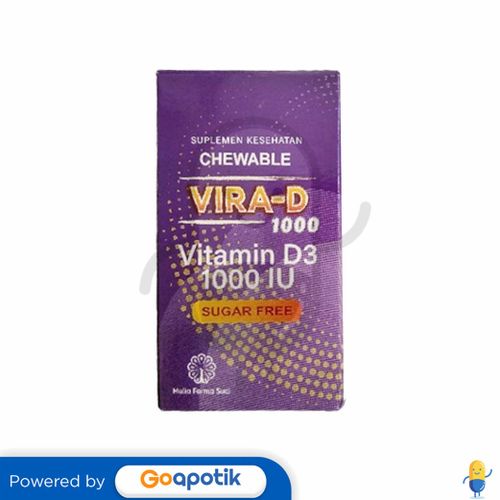VIRAD 1000 VITAMIN D3 1000 IU SUGAR FREE BOTOL 100 KAPLET Kegunaan