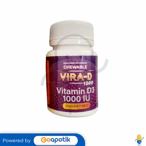 VIRAD 1000 VITAMIN D3 1000 IU SUGAR FREE BOTOL 100 KAPLET Kegunaan