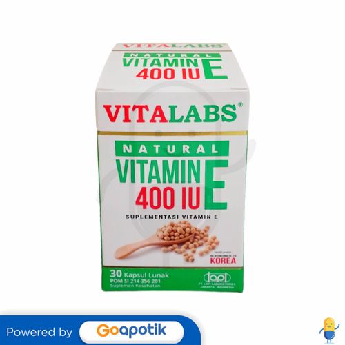 VITALABS NATURAL VITAMIN E 400 IU BOTOL 30 KAPSUL