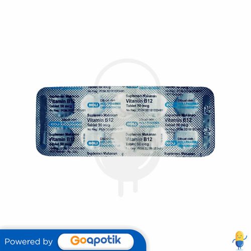 VITAMIN B12 HOLI 50 MCG STRIP 10 TABLET