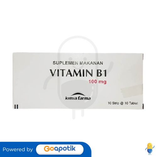 VITAMIN B1 KIMIA FARMA 100 MG STRIP 10 TABLET