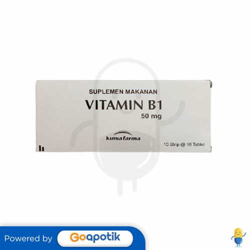 VITAMIN B1 KIMIA FARMA 50 MG BOX 100 TABLET