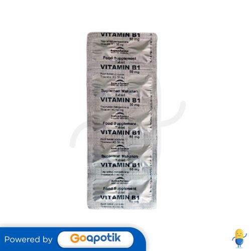 VITAMIN B1 KIMIA FARMA 50 MG STRIP 10 TABLET Kegunaan, Efek Samping