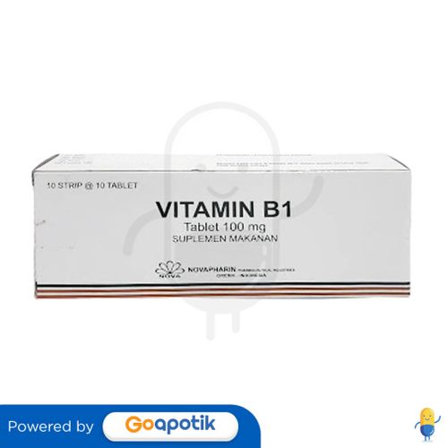 VITAMIN B1 NOVAPHARIN 100 MG BOX 100 TABLET