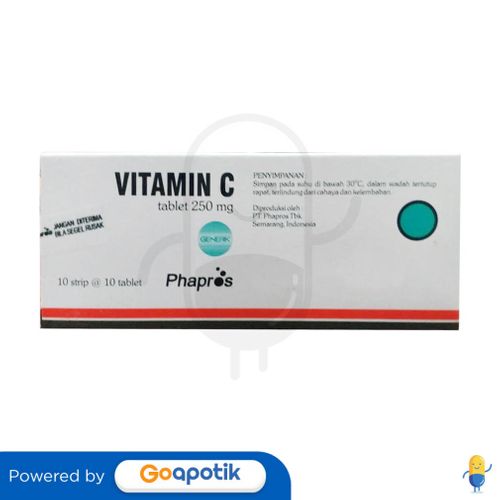 VITAMIN C PHAPROS 250 MG BOX 100 TABLET