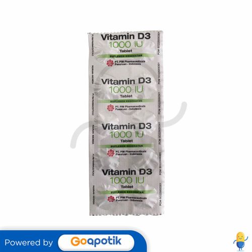 VITAMIN D3 1000 IU PIM STRIP 10 TABLET