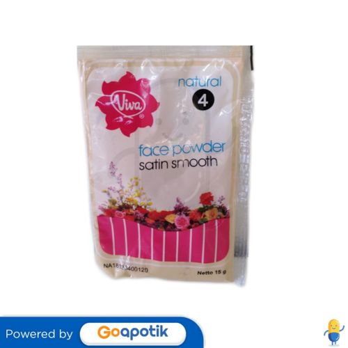 VIVA FACE POWDER SATIN SMOOTH NO 4 NATURAL 15 GRAM SACHET