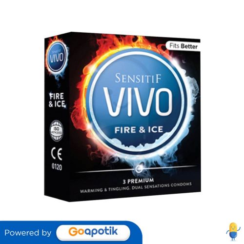 VIVO KONDOM SENSITIF FIRE AND ICE BOX 3 PCS