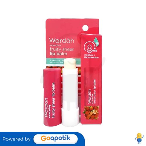 WARDAH EVERYDAY FRUITY SHEER LIP BALM STRAWBERRY 4 GRAM