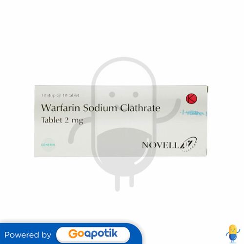 WARFARIN SODIUM CLATHRATE NOVELL 2 MG BOX 100 TABLET