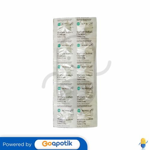 WARFARIN SODIUM CLATHRATE NOVELL 2 MG STRIP 10 TABLET