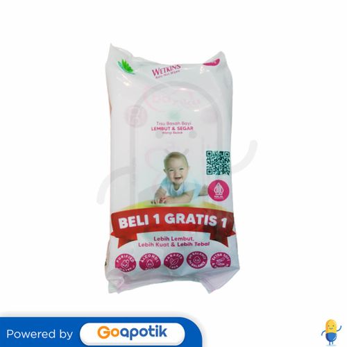 WETKINS BABY WET WIPES PINK PACK 50 PCS (BUY 1 GET 1)