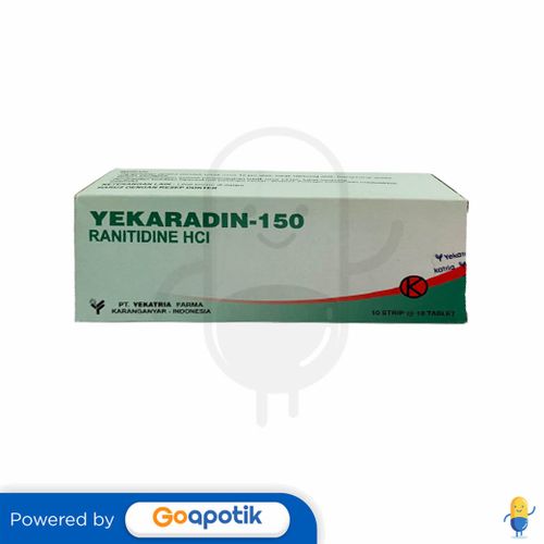 YEKARADIN 150 MG BOX 100 TABLET