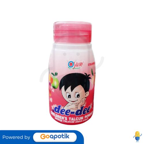 YURI DEE-DEE BEDAK TALKUM ANAK-ANAK AROMA STRAWBERRY 45 GRAM BOTOL