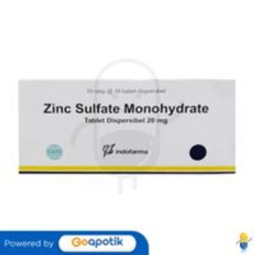 ZINC INDOFARMA 20 MG BOX 100 TABLET