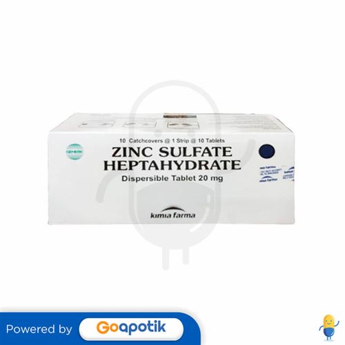 ZINC SULFATE HEPTAHYDRATE KIMIA FARMA 20 MG BOX 100 TABLET Kegunaan