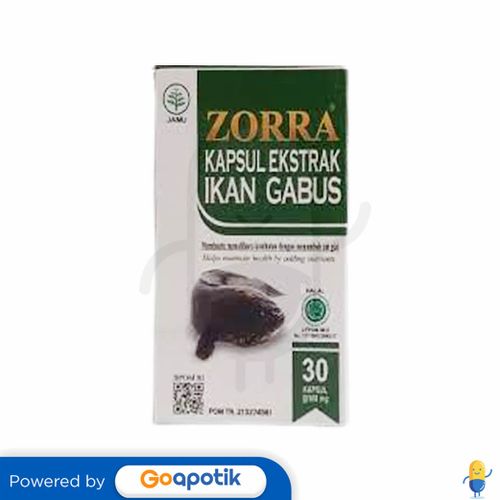 ZORRA KAPSUL EKSTRAK IKAN GABUS BOTOL 30 KAPSUL