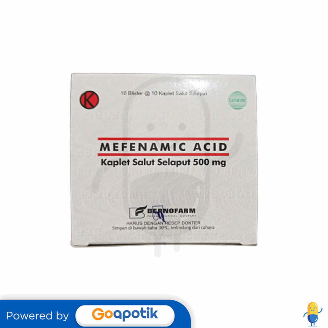 MEFENAMIC ACID BERNOFARM 500 MG BOX 100 KAPLET - Kegunaan, Efek Samping