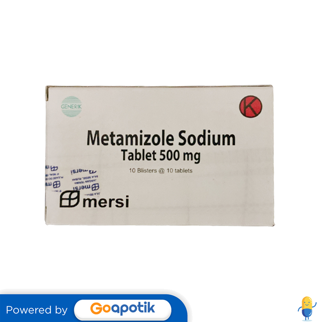 Metamizole Sodium Mersi Mg Box Tablet Kegunaan Efek Samping Dosis Dan Aturan Pakai