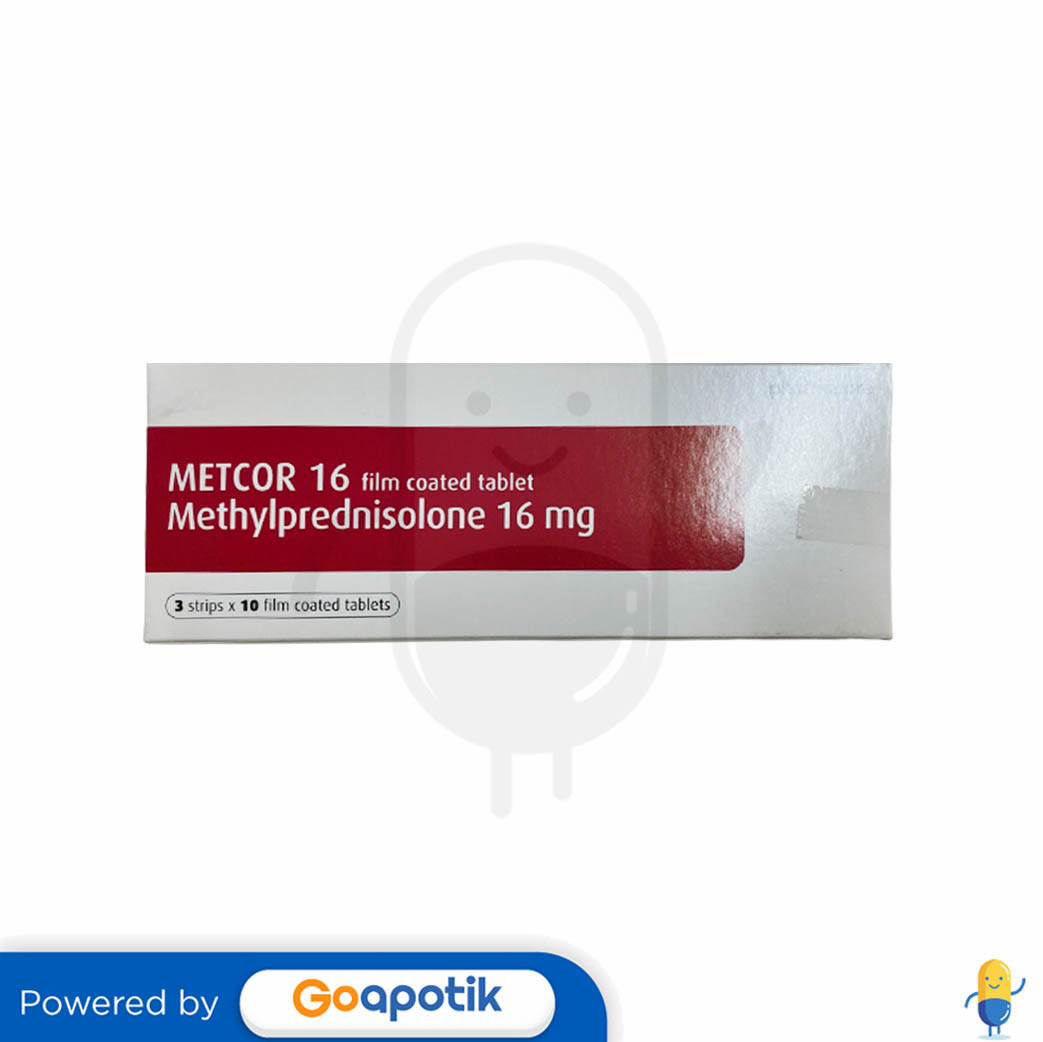 METCOR 16 MG BOX 30 TABLET - Kegunaan, Efek Samping, Dosis dan Aturan Pakai