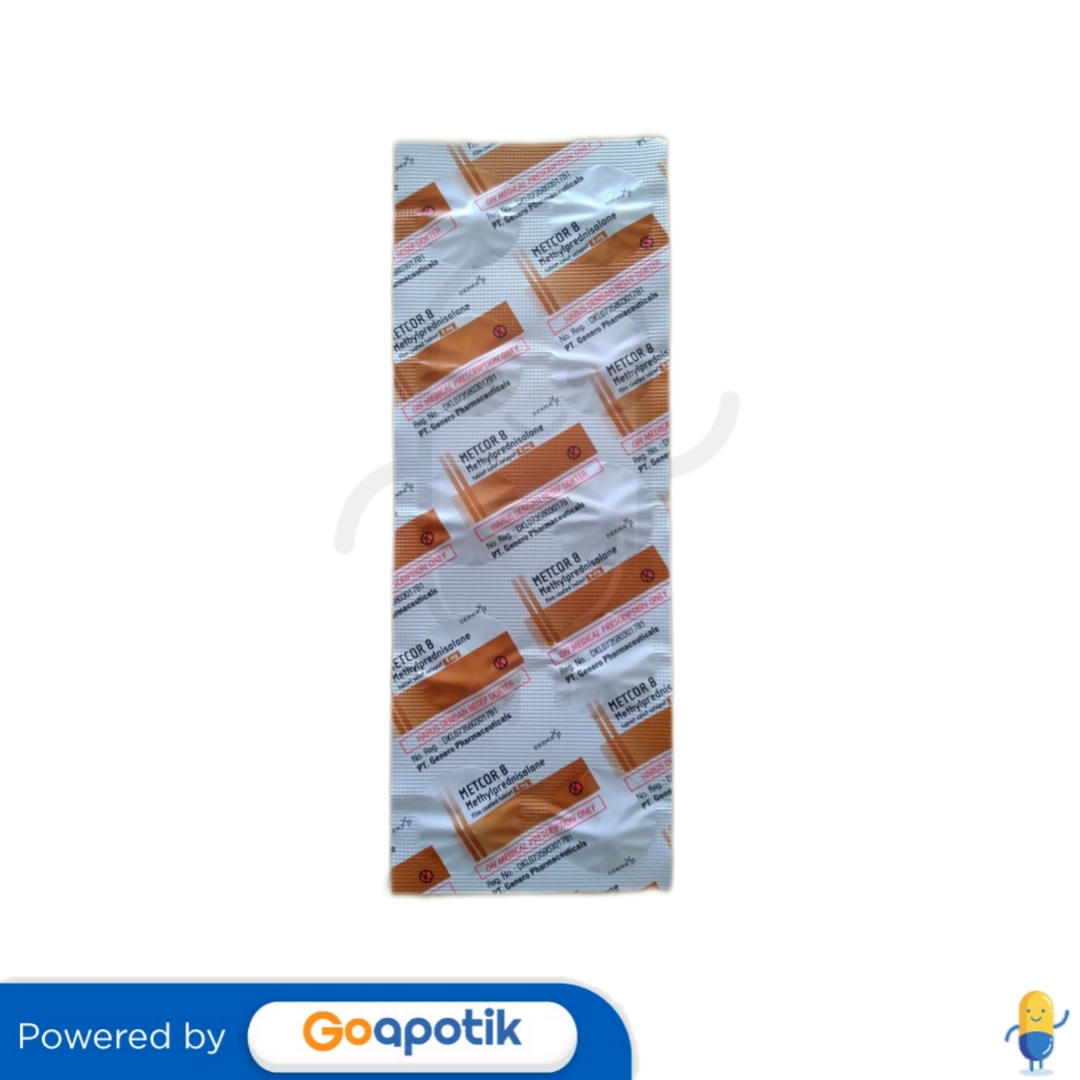 METCOR 8 MG STRIP 10 TABLET - Kegunaan, Efek Samping, Dosis dan Aturan