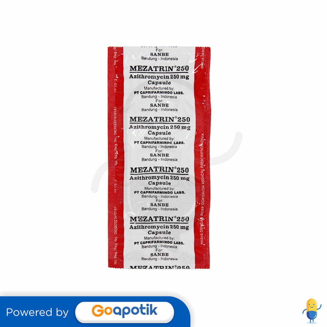 Mezatrin 250 azithromycin 250 mg