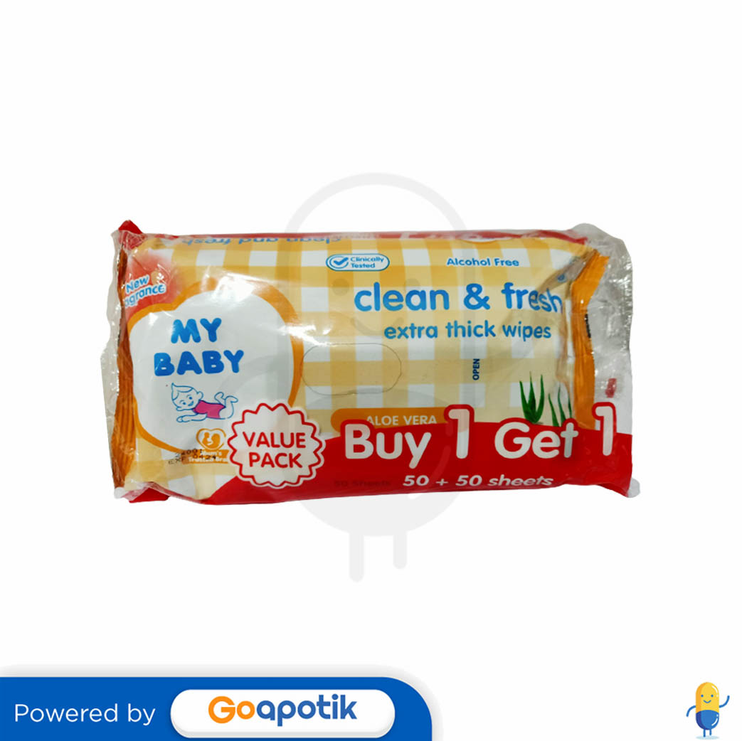 MY BABY WIPES CLEAN AND FRESH PACK 50 SHEET (BUY 1 GET 1) Kegunaan