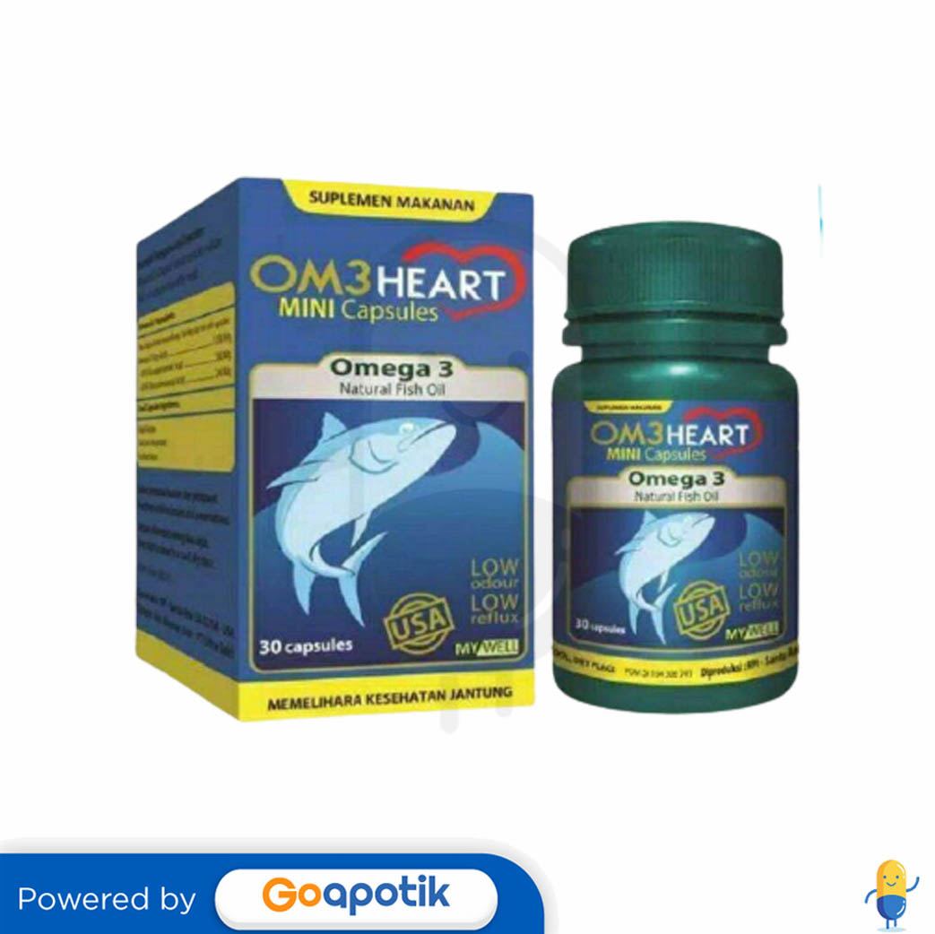MYWELL OM3 HEART OMEGA 3 BOTOL 30 KAPSUL Kegunaan, Efek Samping