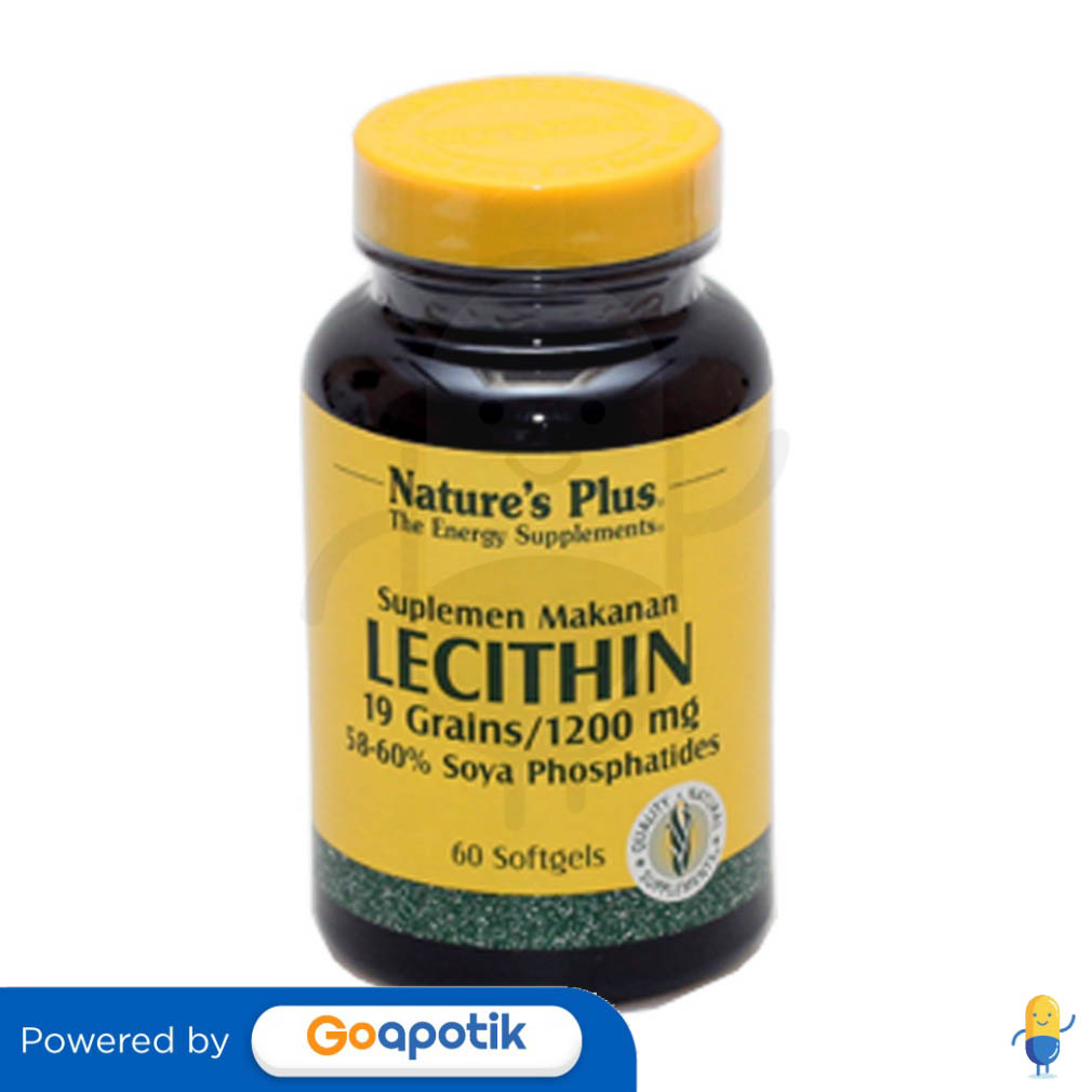 NATURE'S PLUS LECITHIN BOX 60 KAPSUL LUNAK Kegunaan, Efek Samping