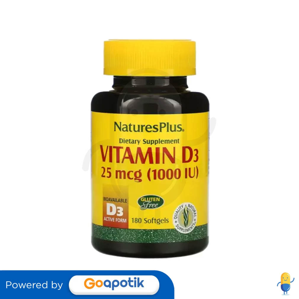 NATURE'S PLUS VITAMIN D3 1000 IU BOTOL 180 KAPSUL Kegunaan, Efek