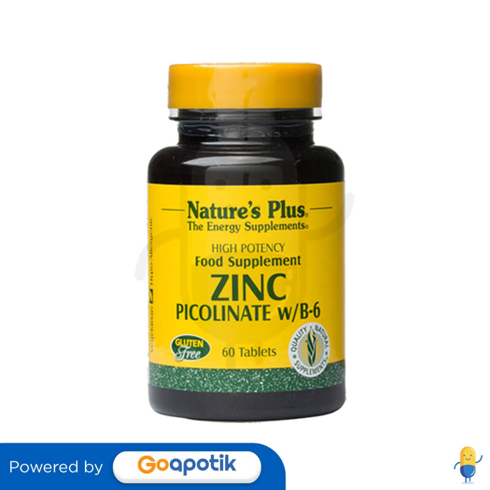 NATURE'S PLUS ZINC PICOLINATE BOX 60 TABLET Kegunaan, Efek Samping