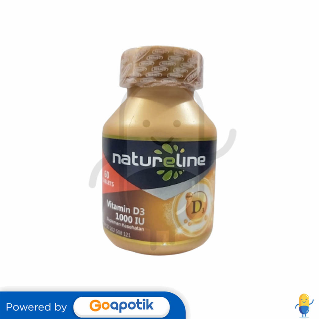 NATURELINE VITAMIN D3 1000 IU BOTOL 60 TABLET Kegunaan, Efek Samping