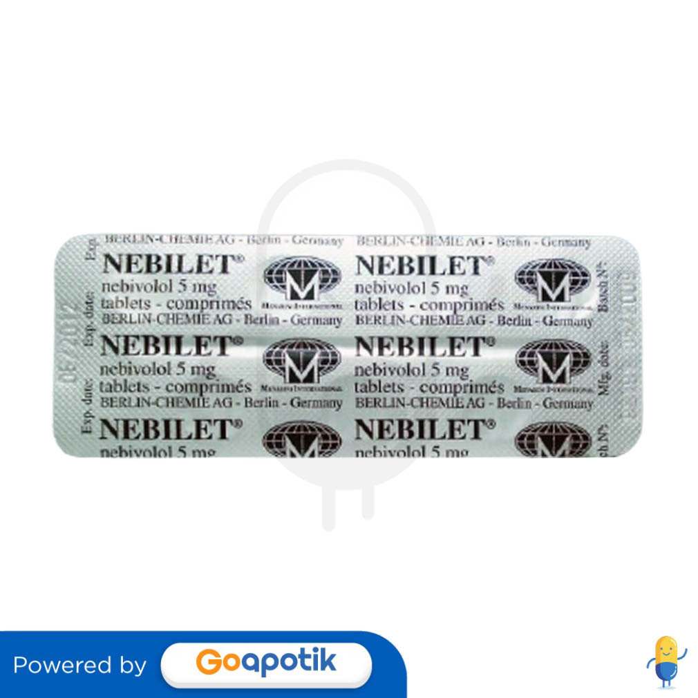 Nebilet 5 Mg Strip Isi 14 Tablet Kegunaan Efek Samping Dosis Dan Aturan Pakai