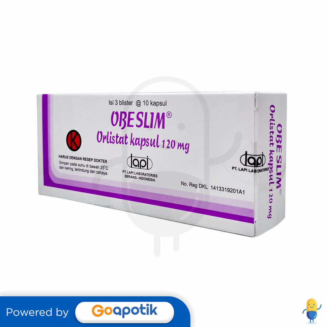 OBESLIM 120 MG BOX 30 KAPSUL Kegunaan, Efek Samping, Dosis dan Aturan