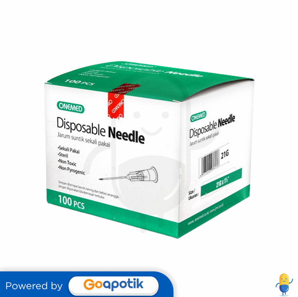 ONEMED DISPOSABLE NEEDLE 21G X 1.5 INCH BOX 100 PCS Kegunaan, Efek