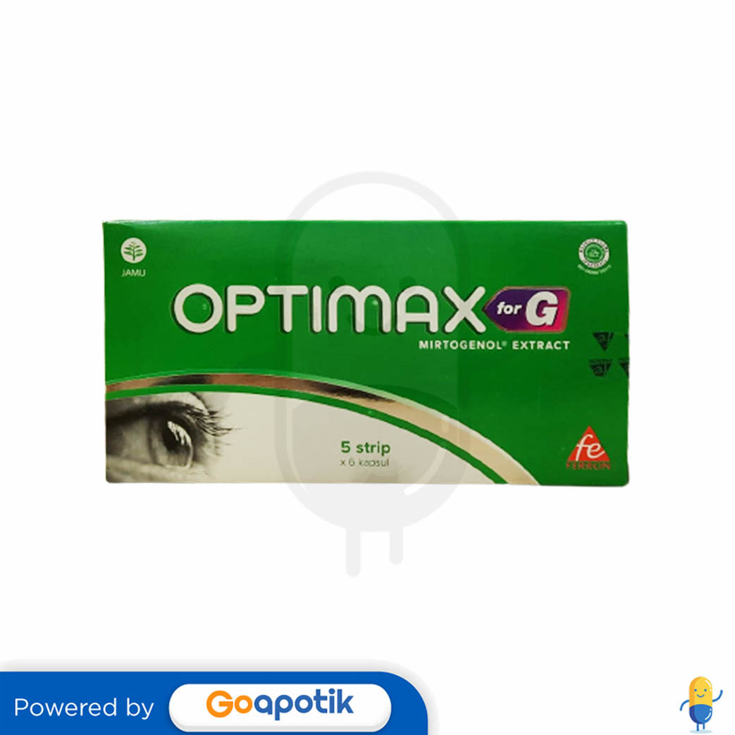 OPTIMAX FOR G BOX 30 KAPSUL / SUPLEMEN KESEHATAN MATA Kegunaan, Efek