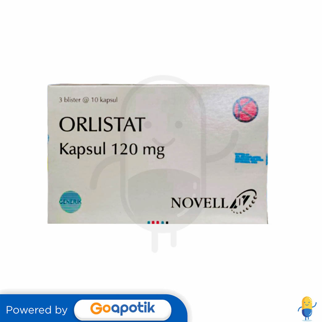 ORLISTAT NOVELL 120 MG BOX 30 KAPSUL Kegunaan, Efek Samping, Dosis