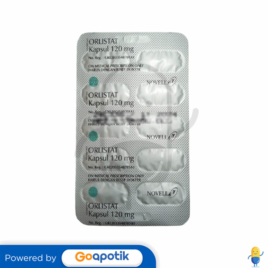 ORLISTAT NOVELL 120 MG KAPSUL Kegunaan, Efek Samping, Dosis dan