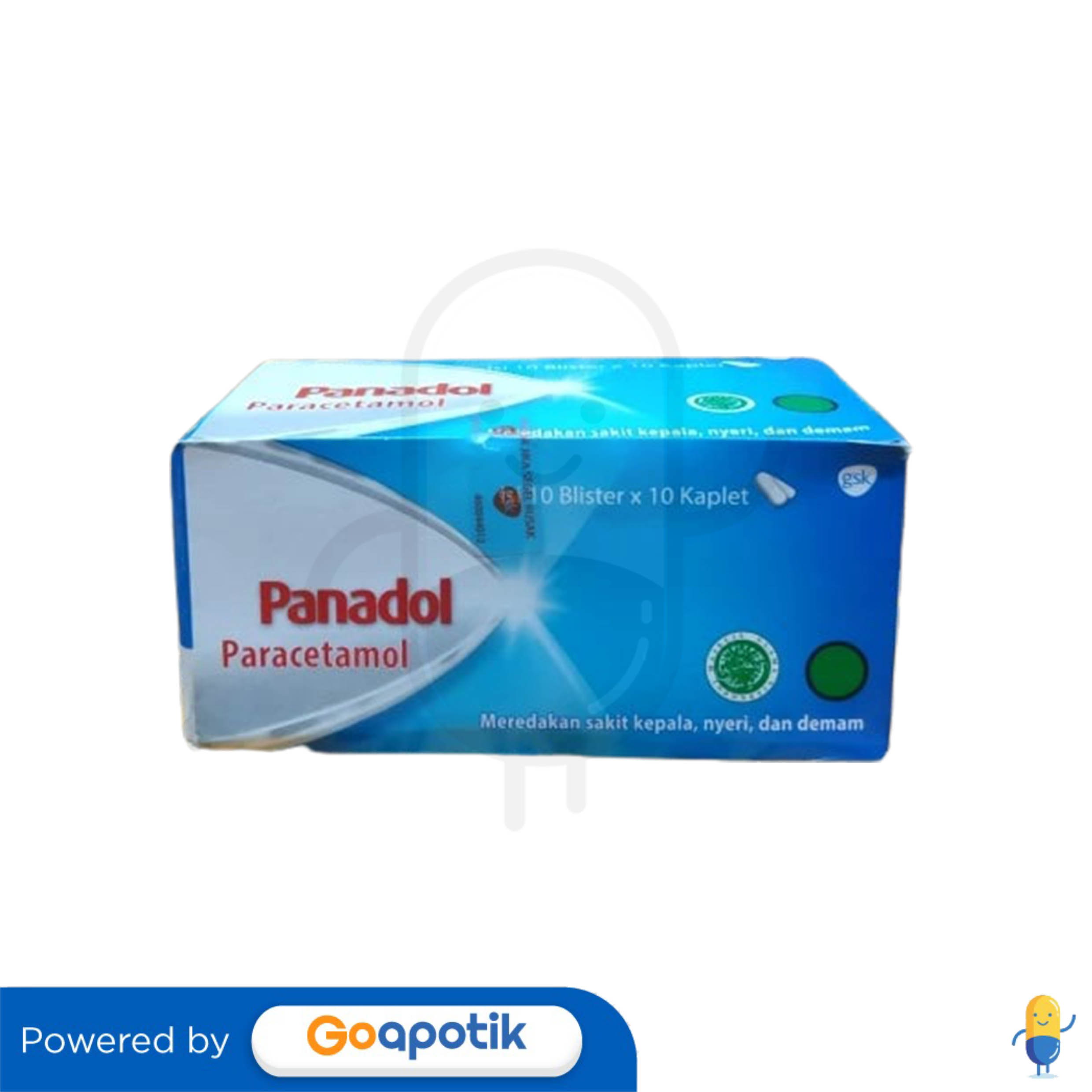 PANADOL BOX ISI 100 KAPLET - Kegunaan, Efek Samping, Dosis dan Aturan Pakai