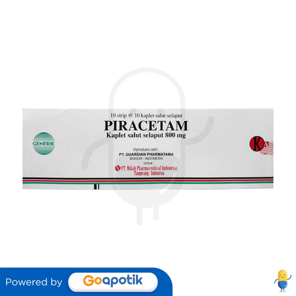 Piracetam Nulab Mg Box Kaplet Kegunaan Efek Samping Dosis Dan Aturan Pakai