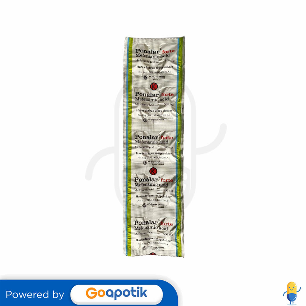 PONALAR FORTE 500 MG STRIP 10 KAPLET - Kegunaan, Efek Samping, Dosis ...