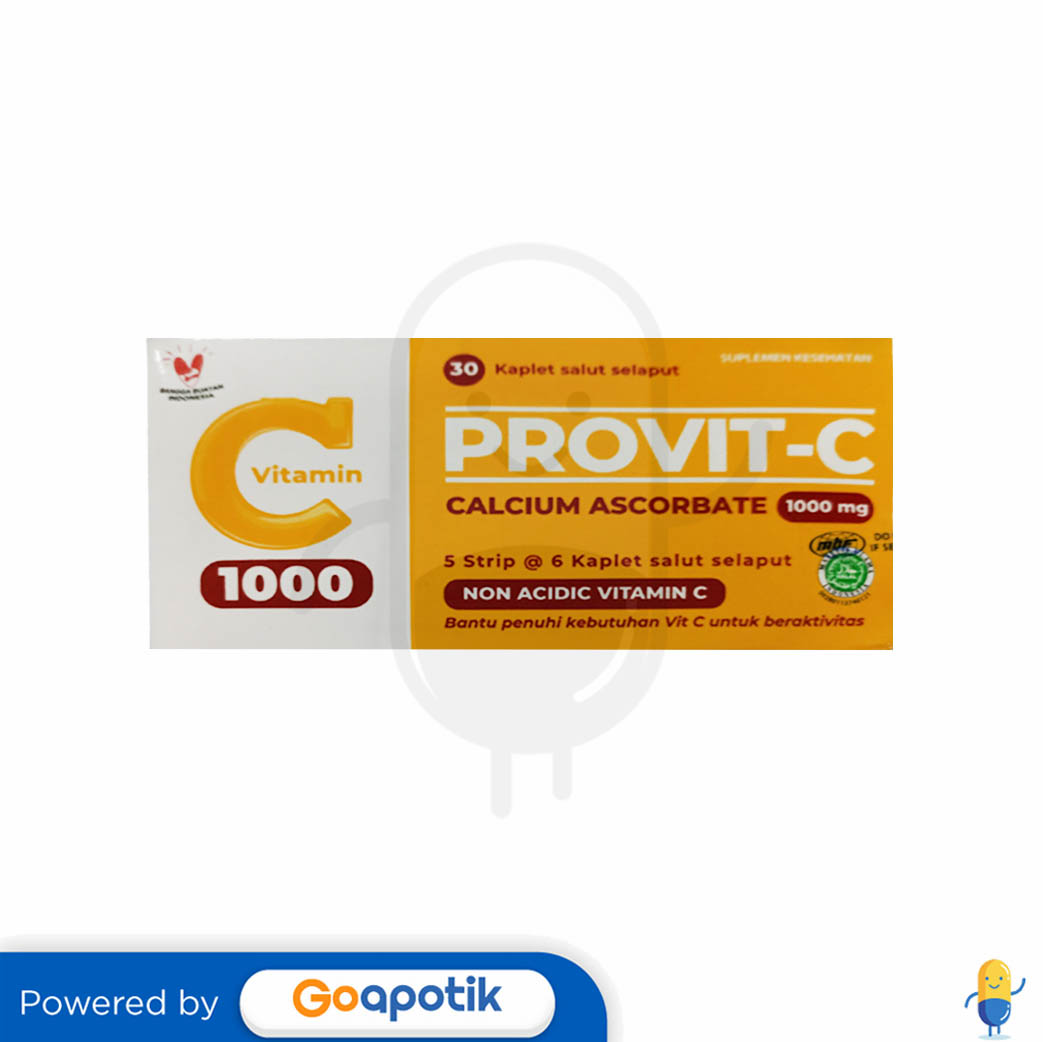 PROVITC 1000 MG BOX 30 KAPLET Kegunaan, Efek Samping, Dosis dan