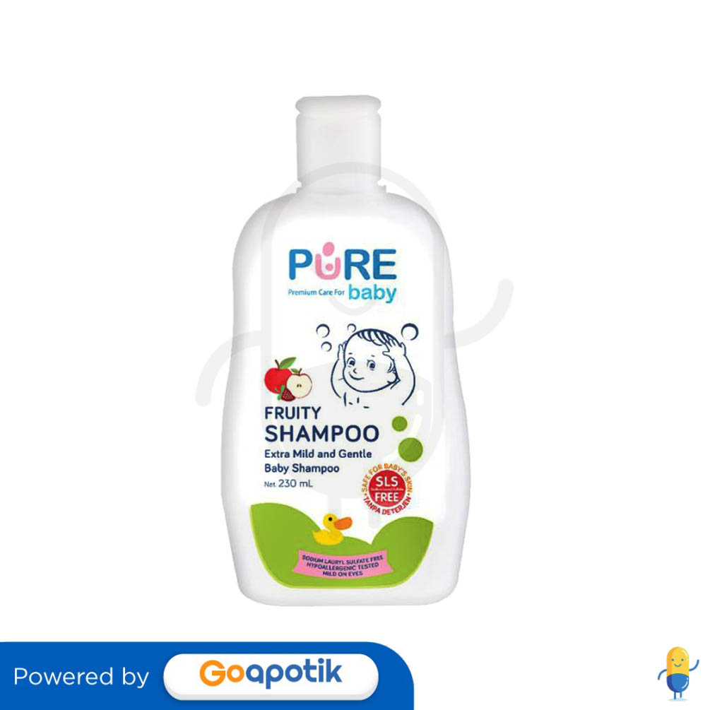 Ulasan Produk PURE BABY SHAMPOO FRUITY EXTRA MILD AND GENTLE 230 ML BOTOL