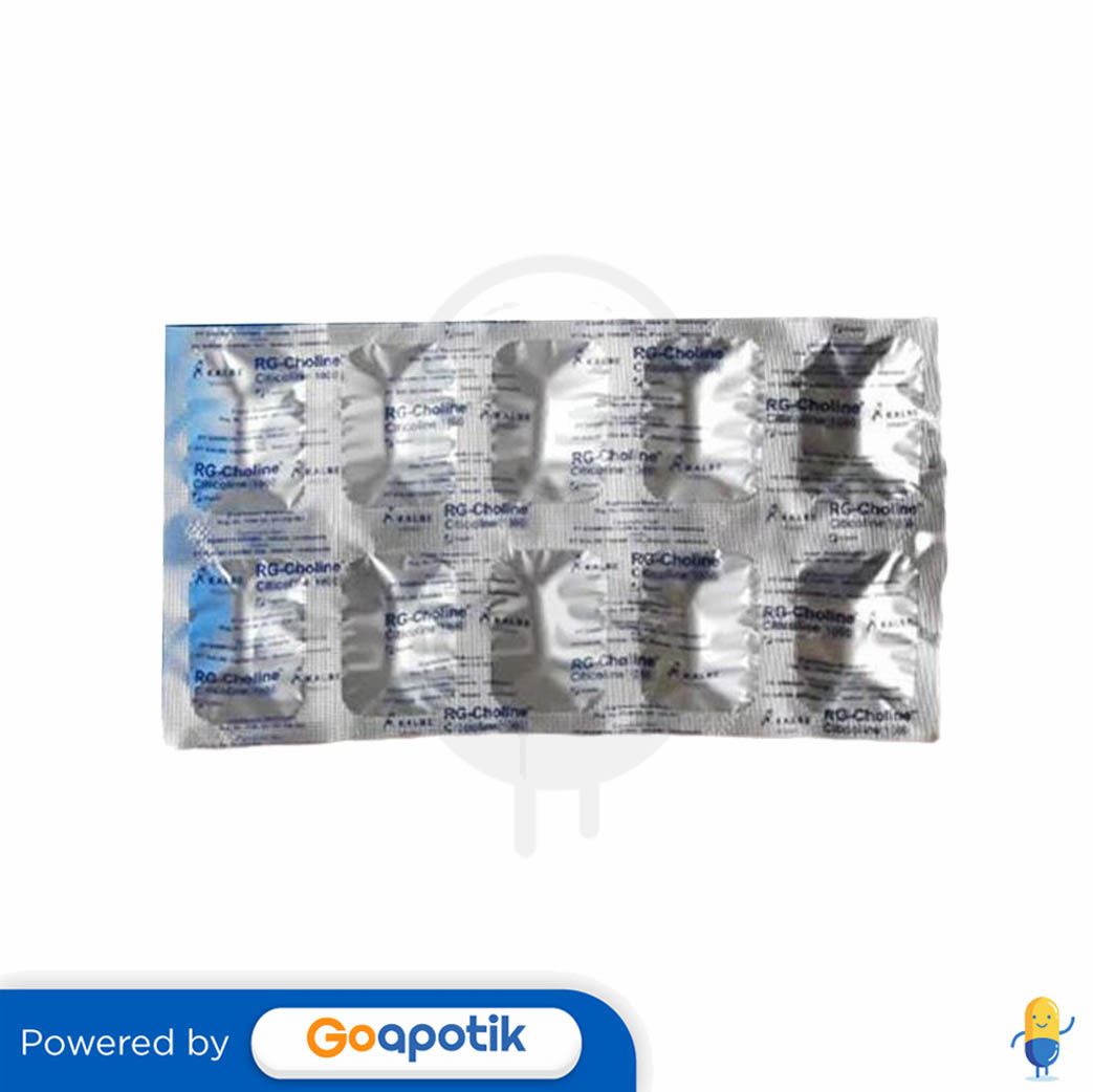 RGCHOLINE 500 MG STRIP 10 TABLET Kegunaan, Efek Samping, Dosis dan