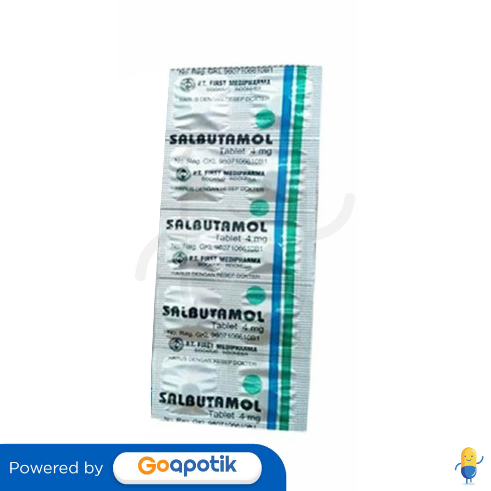 SALBUTAMOL FIRST MEDIPHARMA 4 MG TABLET - Kegunaan, Efek Samping, Dosis
