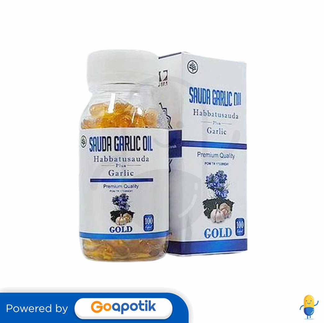 SAUDA GARLIC OIL GOLD BOTOL 100 KAPSUL Kegunaan, Efek Samping, Dosis