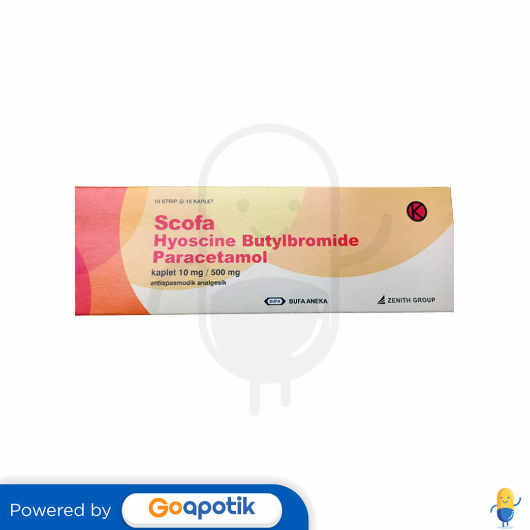 SCOFA 10 MG/500 MG BOX ISI 100 KAPLET - Kegunaan, Efek Samping, Dosis