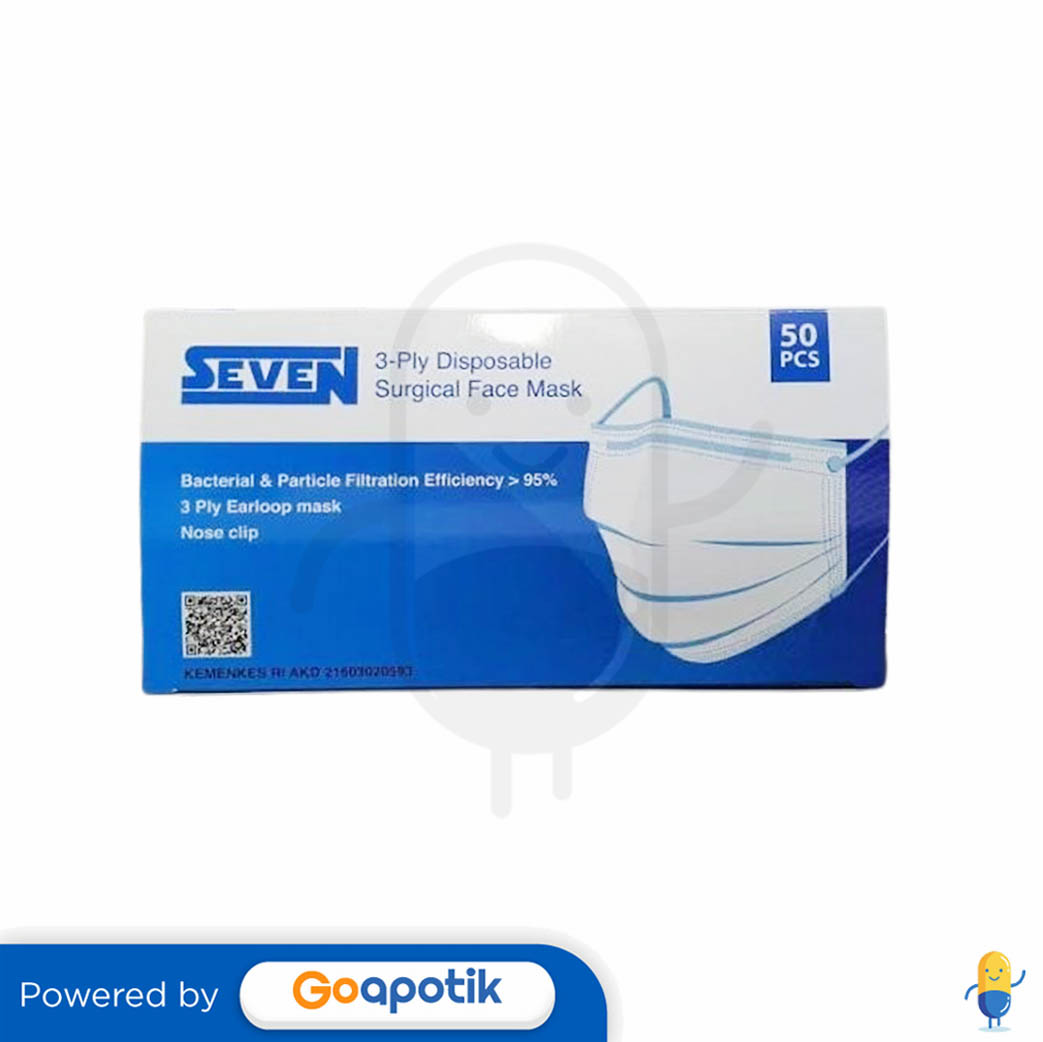 SEVEN 3PLY SURGICAL MASK EARLOOP HIJAU BOX 50 PCS - Kegunaan, Efek ...