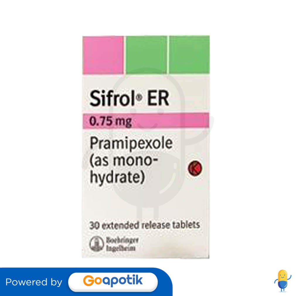 SIFROL ER 0 75 MG BOX 30 TABLET Kegunaan Efek Samping Dosis Dan 