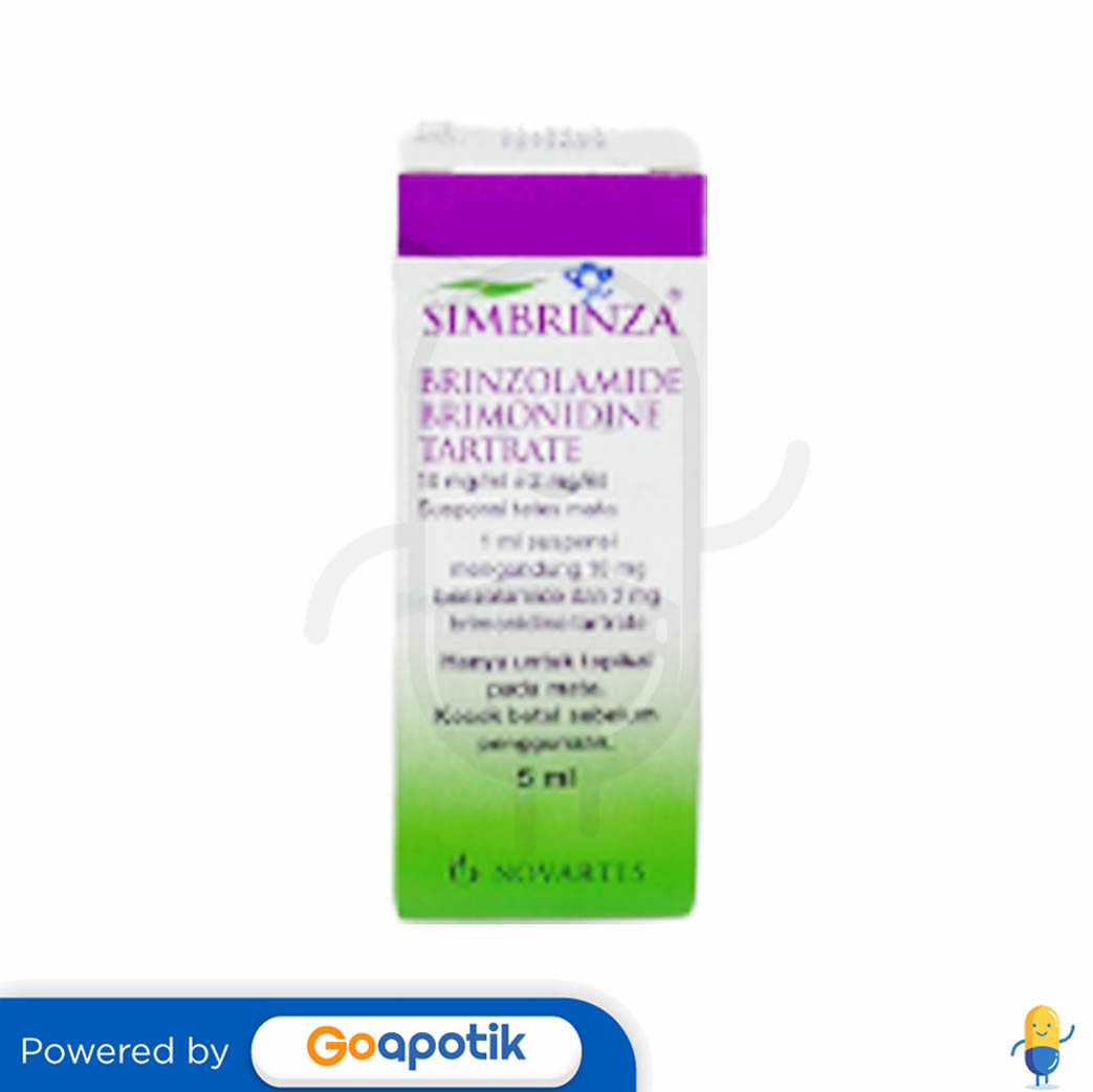 SIMBRINZA 2/10 MG / ML TETES MATA 5 ML Kegunaan, Efek Samping, Dosis